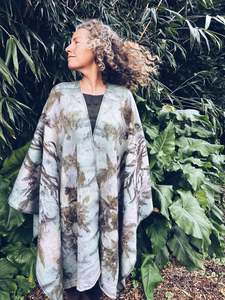 Wearable Wool Blanket Poncho ~ Pastel tones