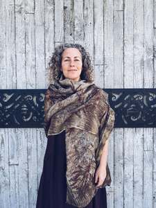 The Ethereal Merino Silk Wrap ~ Khaki