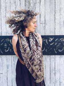The Merino Silk Whisper Scarf ~ Khaki