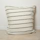 100% French Flax Linen Euro pillowcase- Lichen Stripe