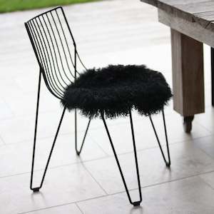Homeware: Tibetan Lambskin Seat Warmer- Black