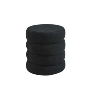 Ottomans Benches: Baxter Ottoman, Black Boucle