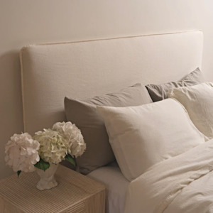 Harlow Slip Cover Headboard-Ivory