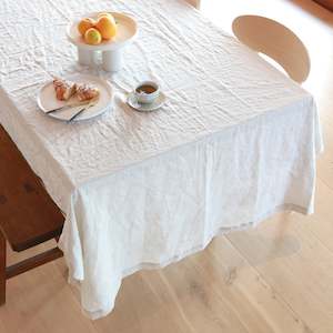 100% French Flax linen Table Cloth - Natural Oat (Extra Large)