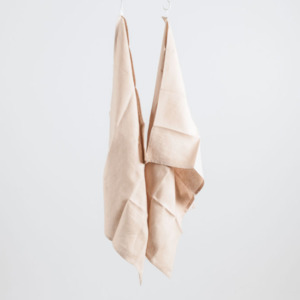 100% French Linen Tea Towel - Set 2-Latte