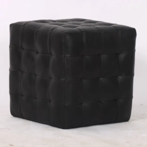 Furniture: The Cube- Black Leather