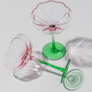 Petal Cocktail Glass- Watermelon- Set of 4