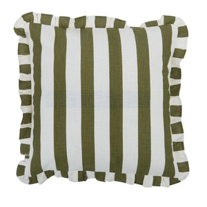 Bonny Cushion Olive Stripe