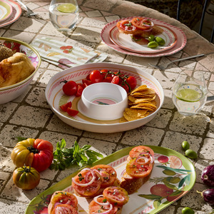 FIESTA MELAMINE CHIP DIP PLATTER