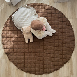 New: 100% French Flax Linen Playmat- Mocha