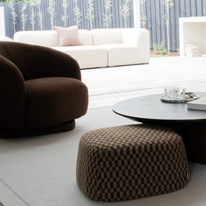 New: Terry Ottoman- Chocolate Check