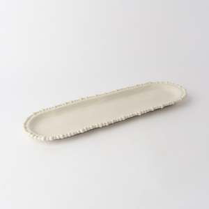 Dining: Long Pearl Platter- Sand