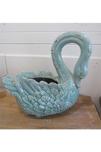 Beautiful Blue Swan Planter - Homelandz
