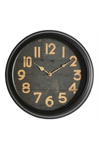 Products: Black Wide Rimmed Clock - 40cm - Homelandz