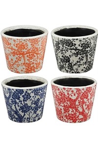 Products: Set of 4 small colourful planters - Homelandz