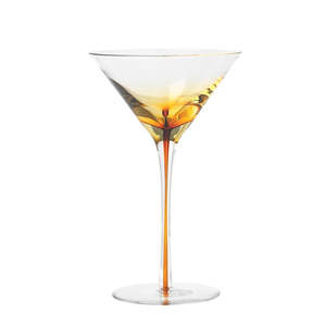 Broste Amber Martini Glass - Set/4