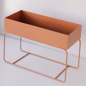Featured: Metal Planter Short - Terracotta (ex display)