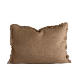 Baya: Dover Cushion with Feather Inner - Tan 40x60cm