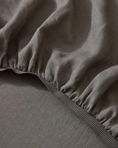 Weave: ravello fitted sheet - charcoal