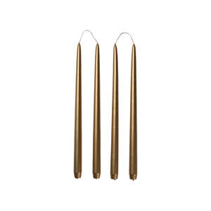BROSTE Candle Taper S/4 H380 - Glossy Gold