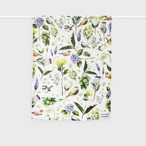 Gifting: Father Rabbit Botanica Cream Teatowel