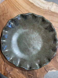 Gifting: Magnolia Lane - Ruffled Bowl Green