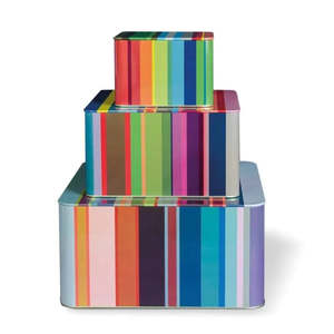 Tin Boxes - Stripes  set of 3