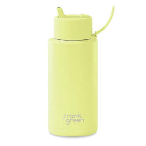 Frank Green: Frank Green Ceramic Reusable Bottle 34oz Glow in the Dark Limited Edition-Sun Glow