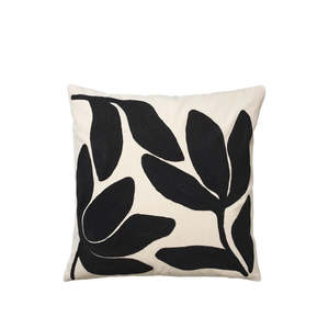 Broste Cushion Herbert - Black/Natural