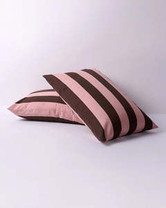 Bedroom: Pillowcase Pair - Rocky Road Stripes