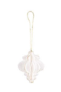 Off White Paper Finial 10cm