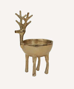 Christmas: Reindeer Sweets Bowl Gold Large