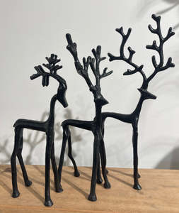 Christmas: Metal Reindeer - Black