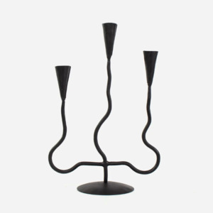 French Country: Wavy 3 Cup Candle Holder