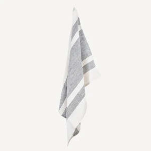 French Country: French Country Woven Multi Stripe Tea Towel - Natural & Black