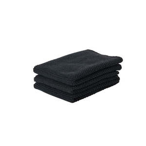 Zone Denmark: ZONE DENMARK Dishcloth Grey Set of 3 black