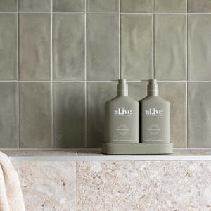 Bathroom: Al.ive Green Pepper & Lotus Hand & Body Wash/Lotion Duo