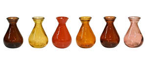 Living: Nova Bottles - Recycled Glass vase- Assorted Oranges