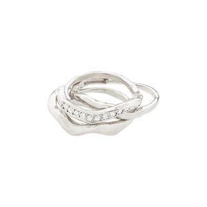 Pilgrim Jewellery: True Ring - Silver Plated - Crystal