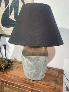 Bedroom: Emily Vessel Large Table lamp with Black Shade