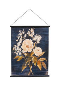 Art: Hanging Paper Scroll Art - Evening Blooms