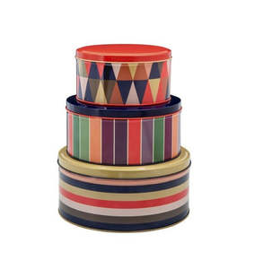 Remember Storage Stripe Tin Can Set - Klara