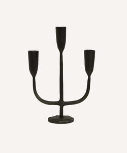 Dax 3 Black Candle Stand short