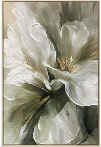 Flower in Green Framed Art