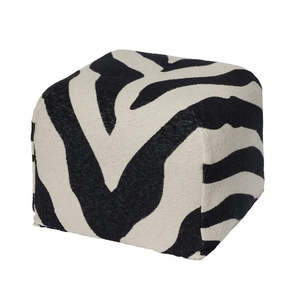 BROSTE Pouf Zebra - Black/Light Beige