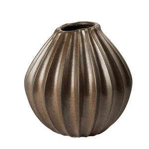 BROSTE Vase Wide Large - Antique Brown