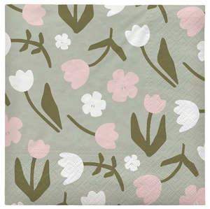BROSTE Paper Napkin - Rosita - Green/Light Pink