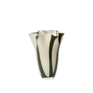 Broste Copenhagen: BROSTE Vase Liva - Hunter Green/White Cream