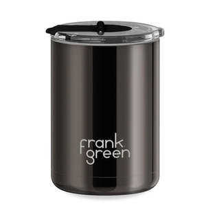 Gifting: Frank Green Ceramic Reusable 12oz Cup w/ Hinged Screw Lid - Chrome Edition