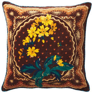 Bedroom: Sage and Clare - Marnie Velvet Cushion - Umber